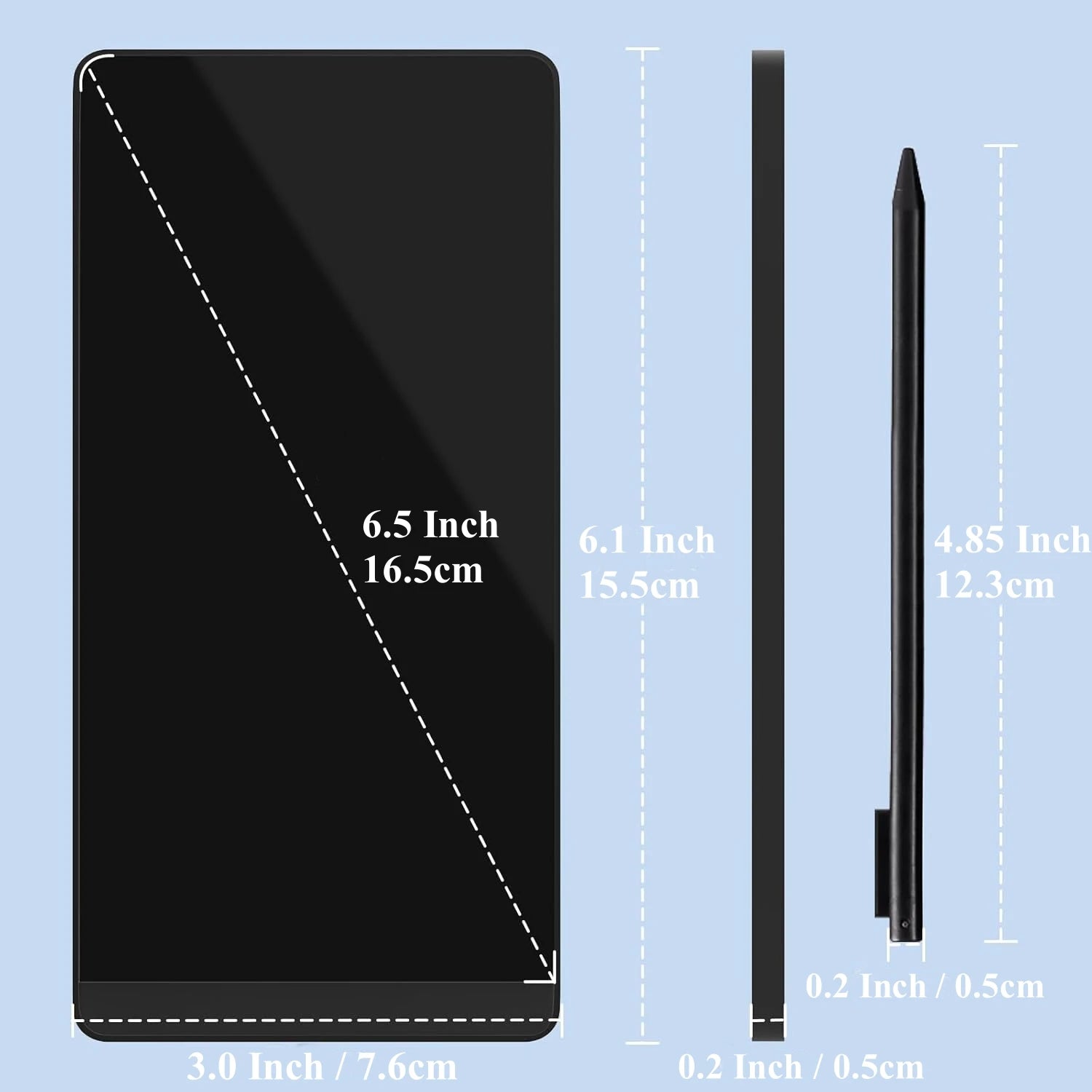 6.5" Full Screen LCD Writing Tablet, Portable Digital Notepad, Lightweight Pocket Design, Ideal For Creative Sketching Drafting
