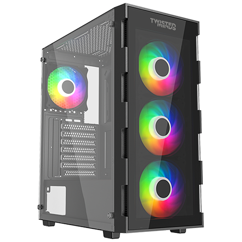Twisted Minds Titan Glass Mid Tower Gaming Case - Black TM-GM-III-B Twisted Minds CASE  Gamers Point