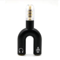 U Type Adapter Dual 3.5 MM Headphone Plug Audio Cables Splitter Microphone 2 In 1 Swivel Connector Audio Converter - BAHRAIN AUX Gamers Point 3.500 