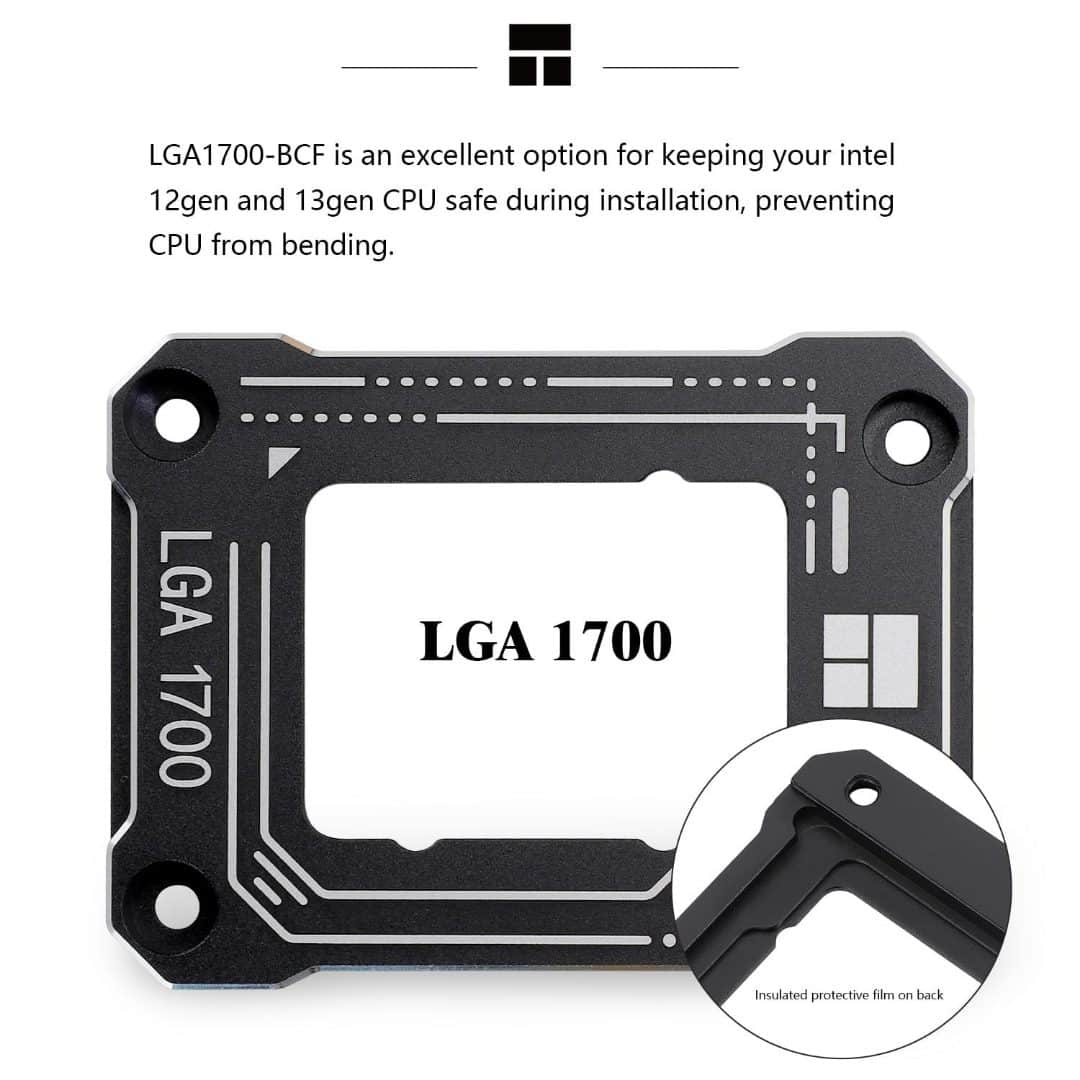 Thermalright LGA1700-BCF CPU Contact Frame Anodized Black Aluminum Stabilizer