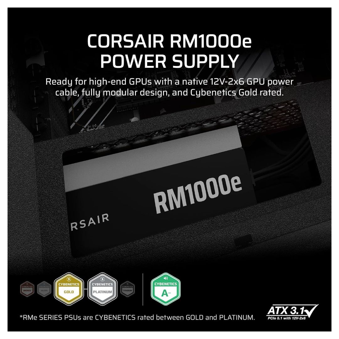 Corsair RM1000e — 1000W 80 PLUS Gold Fully Modular ATX | Gamers Point Bahrain