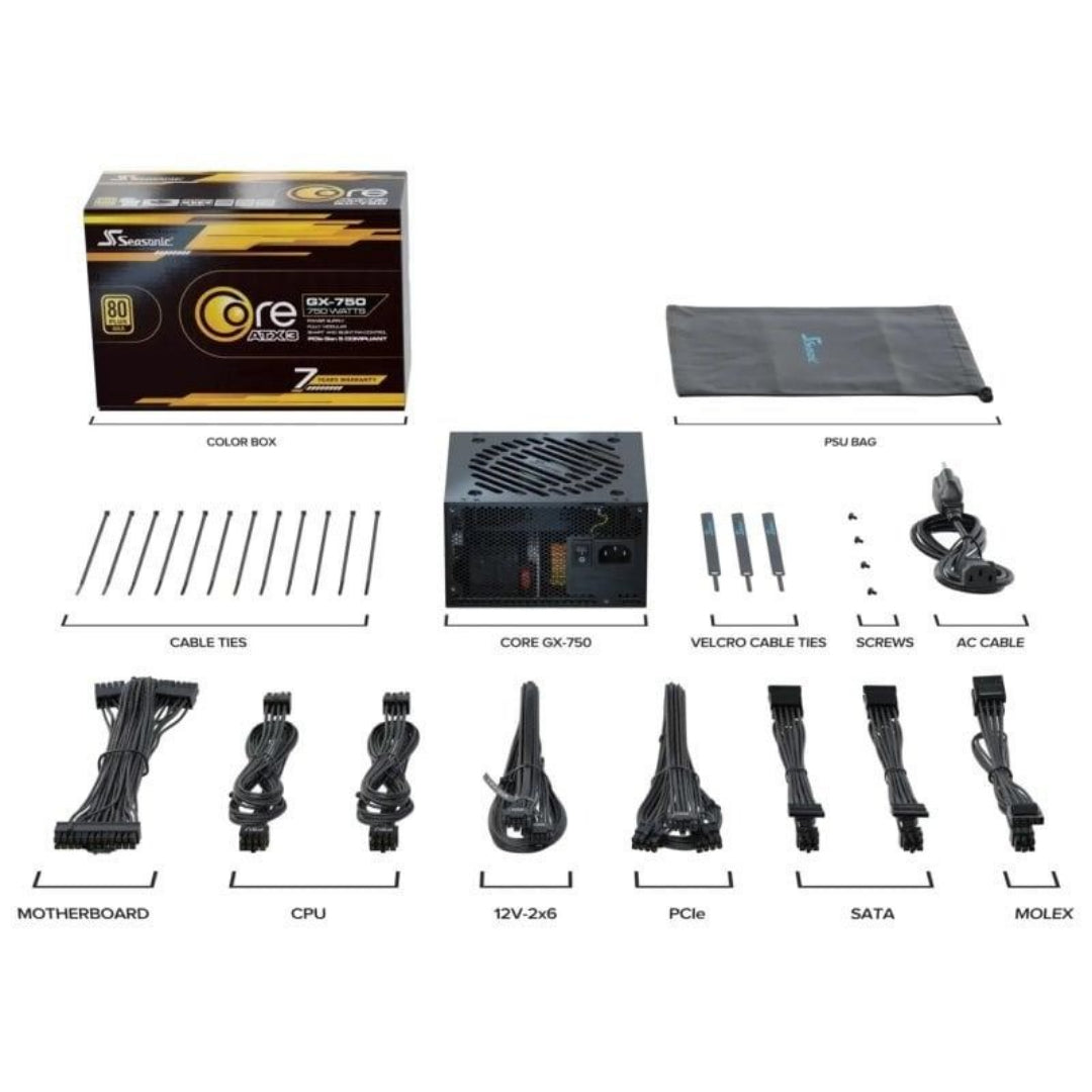 Seasonic CORE V2 GX-850 ATX 3.0 & PCIe 5.1 Ready Full-Modular 850W 80+ Gold PSU