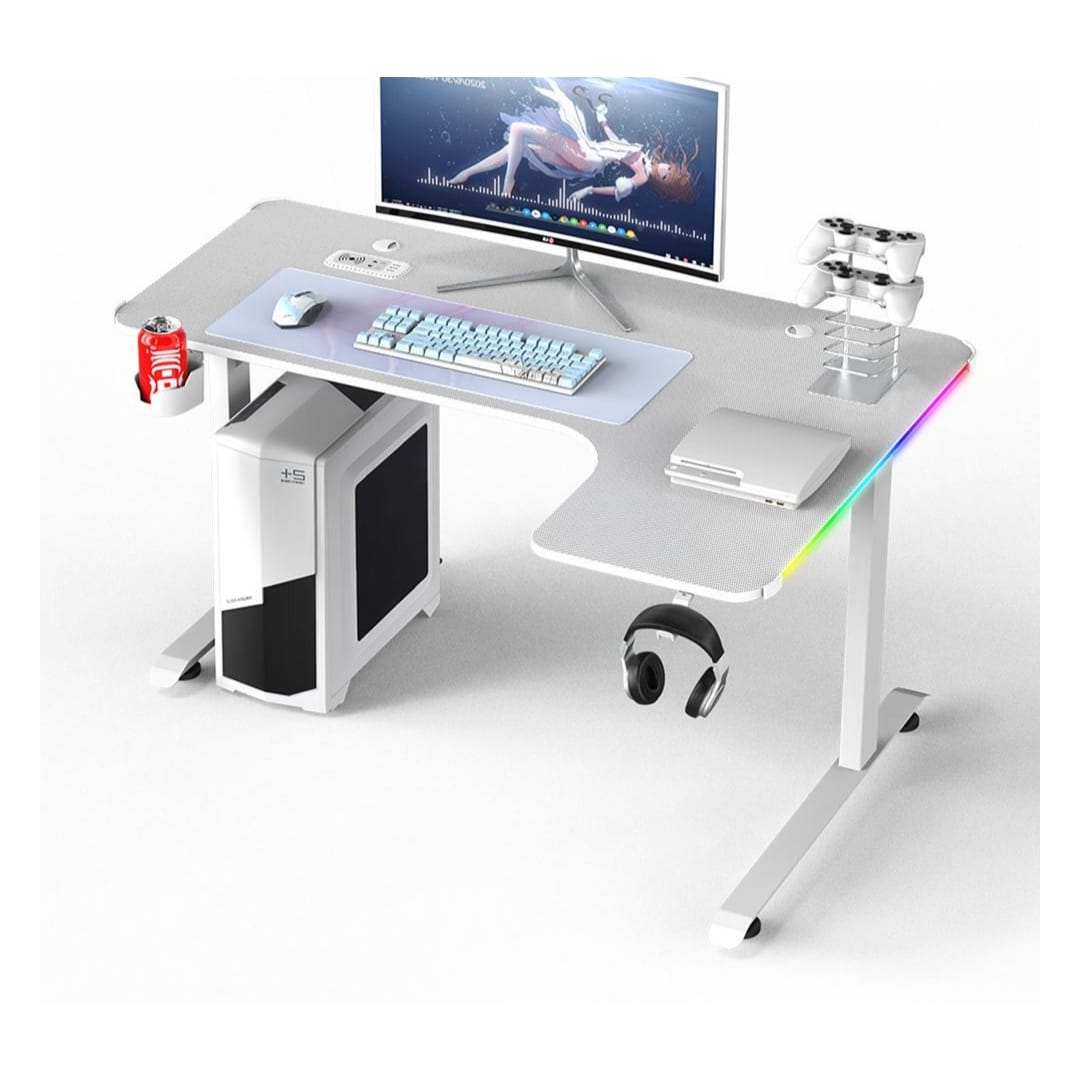 ACE L-Shape Gaming Desk 140cm Right-Side with RGB LED Headset