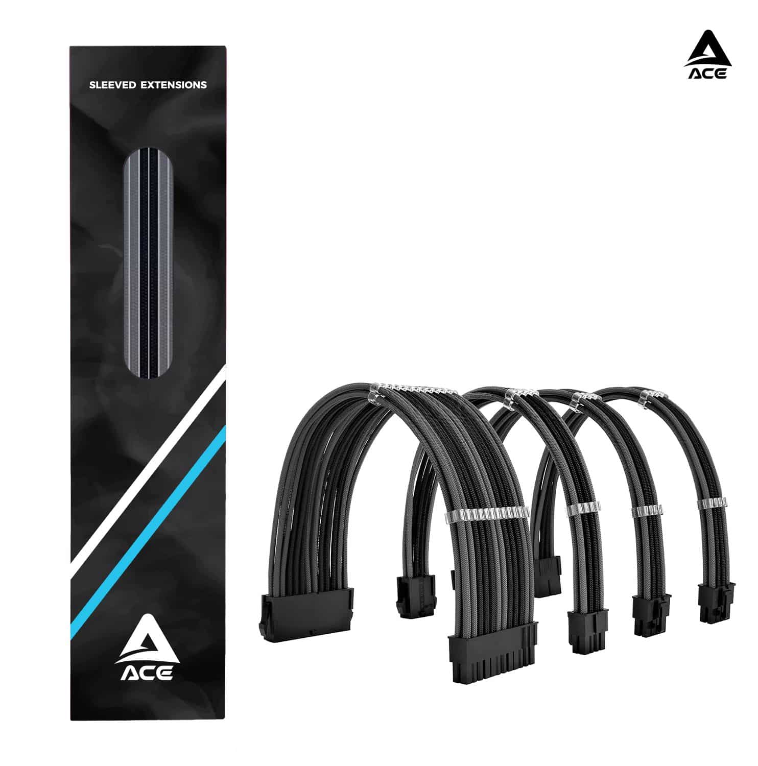 ACE Sleeved PSU Extension Cable Kit 24-pin 12VHPWR 30cm