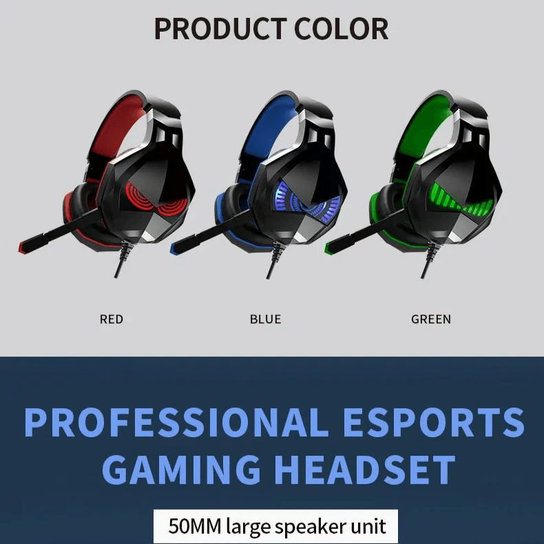 blue-G319 LED Gaming headphones Gamers Point Headset  Gamers Point