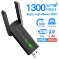 1300Mbps USB WiFi Adapter AC1300 WiFi 5 Ethernet Network Card Dual Band 5G 2.4G USB3.0 WiFi Dongle for PC Laptop Receiver Network Adapter Gamers Point 8.000 